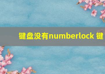 键盘没有numberlock 键